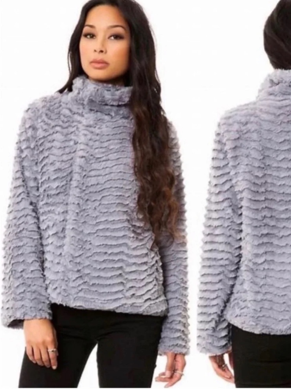 Patagonia Pelage Faux Fur Gray Jacket Size small
